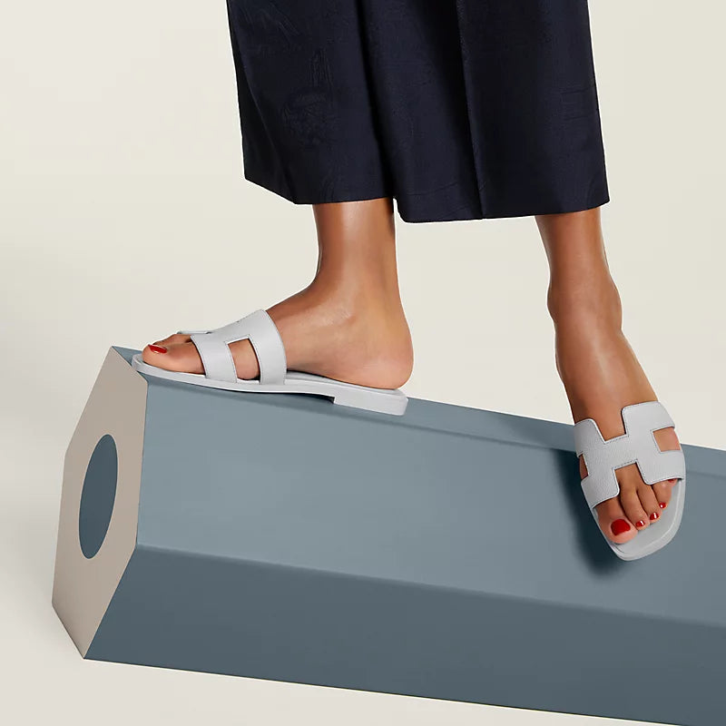 Hermes - Claquettes Bleu glacier